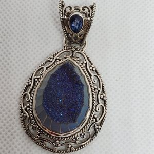 Sajen Snow Druzy Pendant